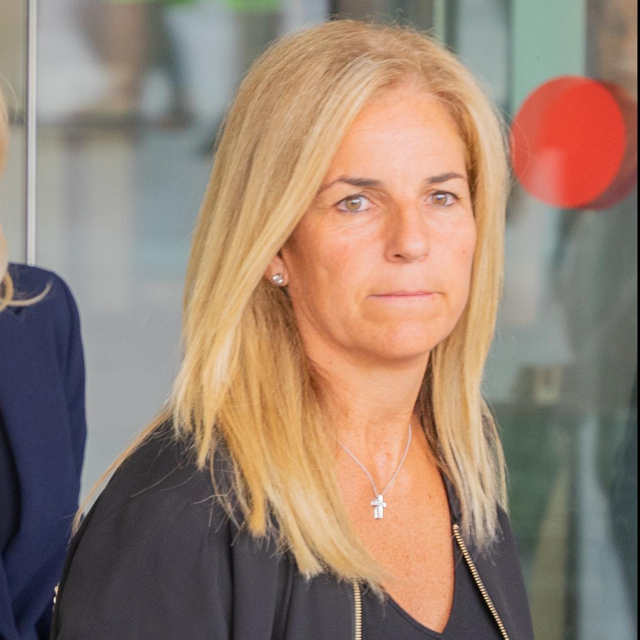 Arantxa Sánchez Vicario, a la salida de los juzgados. 