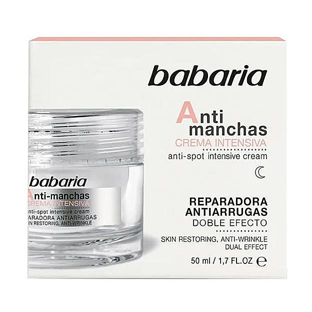 Antimanchas reparadora de arrugas noche de Babaria.