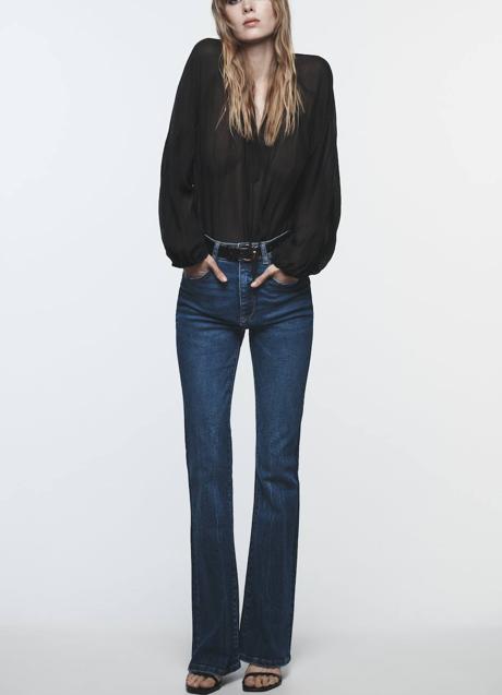 Imagen - Vaqueros flare con tiro alto