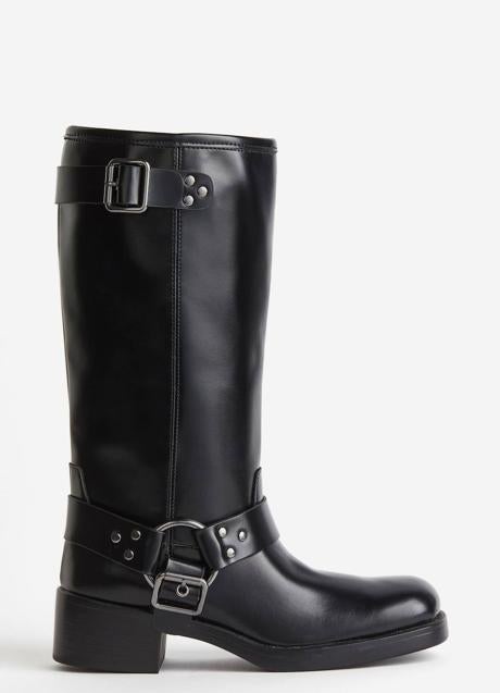 Imagen - Botas biker con hebillas y tachas