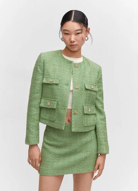 Imagen - Traje verde de Mango, americana 59,99 euros y falda 29,99 euros.