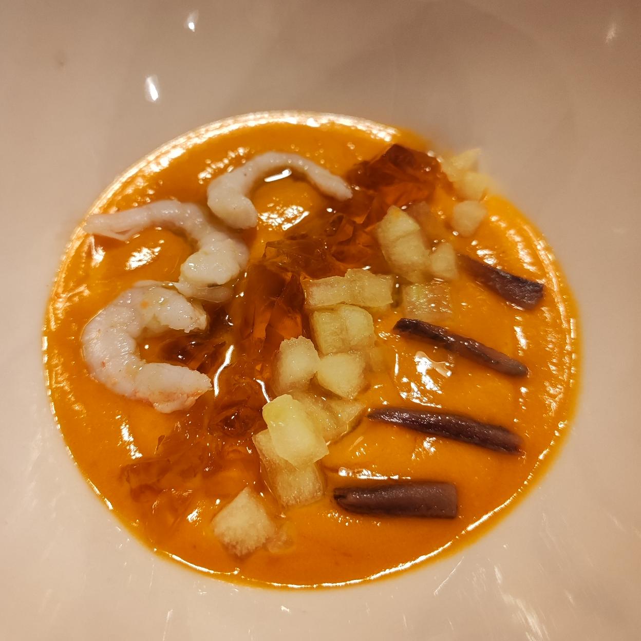 El salmorejo amontillado de Garum 2.1, o lo que es lo mismo, el mejor salmorejo del mundo.