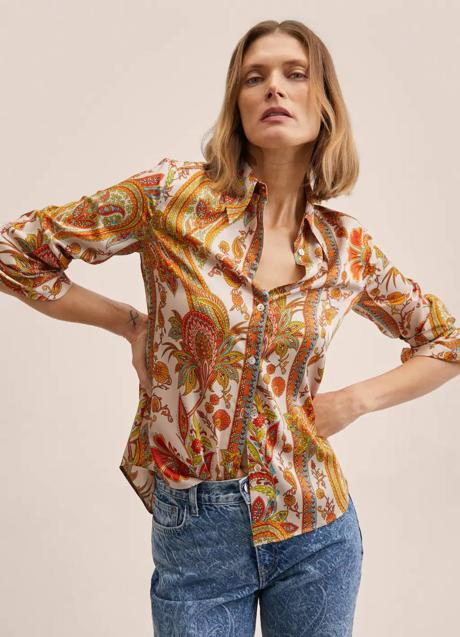 Imagen - Camisa con estampado paisley satinada