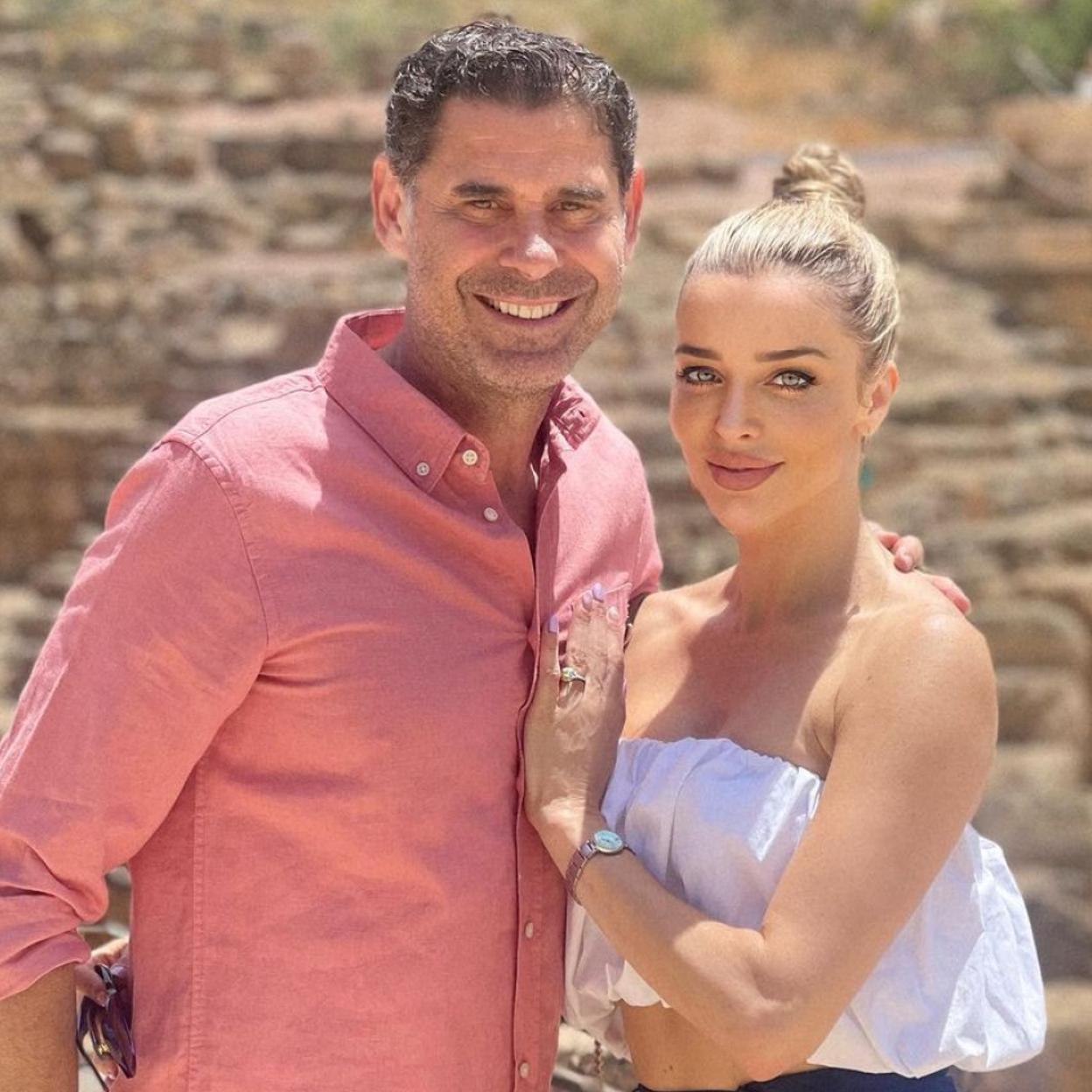 Fani Stipkovic y Fernando Hierro. 