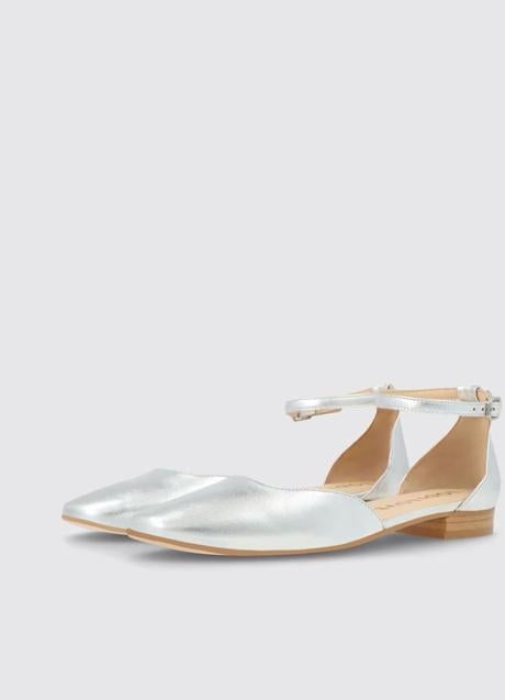 Imagen - Bailarina con hebilla al tobillo en metalizado de Lodi. Foto: El Corte Inglés.