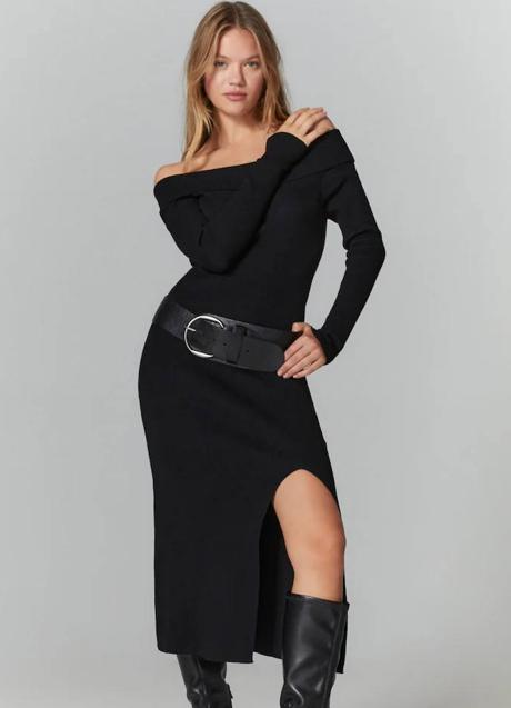 Imagen - Vestido con cuello barco en punto