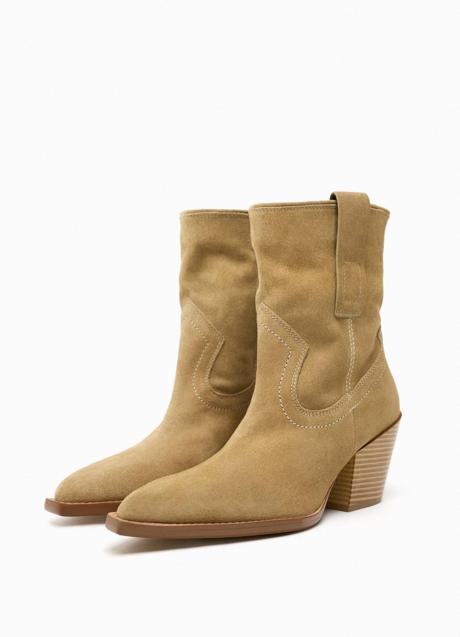 Imagen - Botines de serraje con costuras decorativas