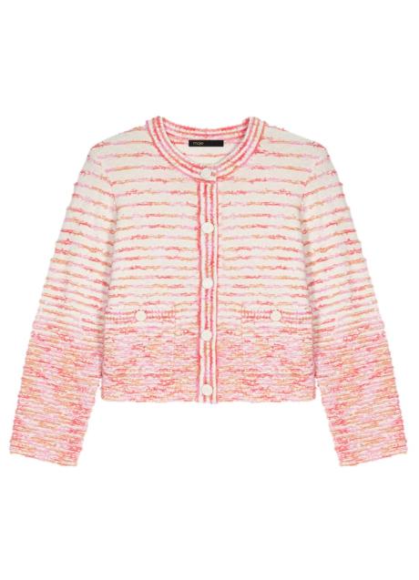 Imagen - Cárdigan de rayas en color rosado de Maje. Foto: Maje.