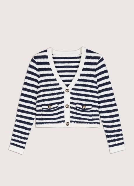 Imagen - Cárdigan de punto con rayas y botones marineros de Ba&sh. Foto: Ba&sh.
