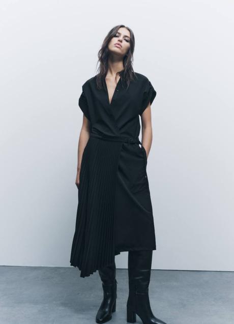 Imagen - Falda de tablas cruzada