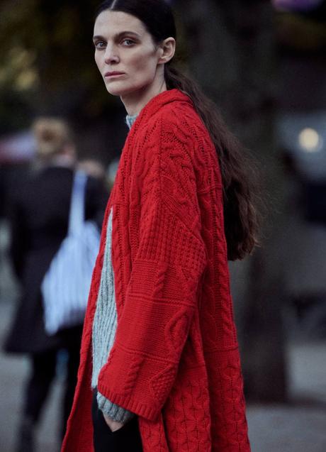 Imagen - Cárdigan de punto grueso en color rojo