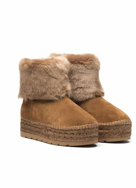 Imagen - Botas de pelo con plataforma de yute