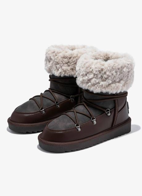 Imagen - Botas de pelo efecto piel con cuerdas