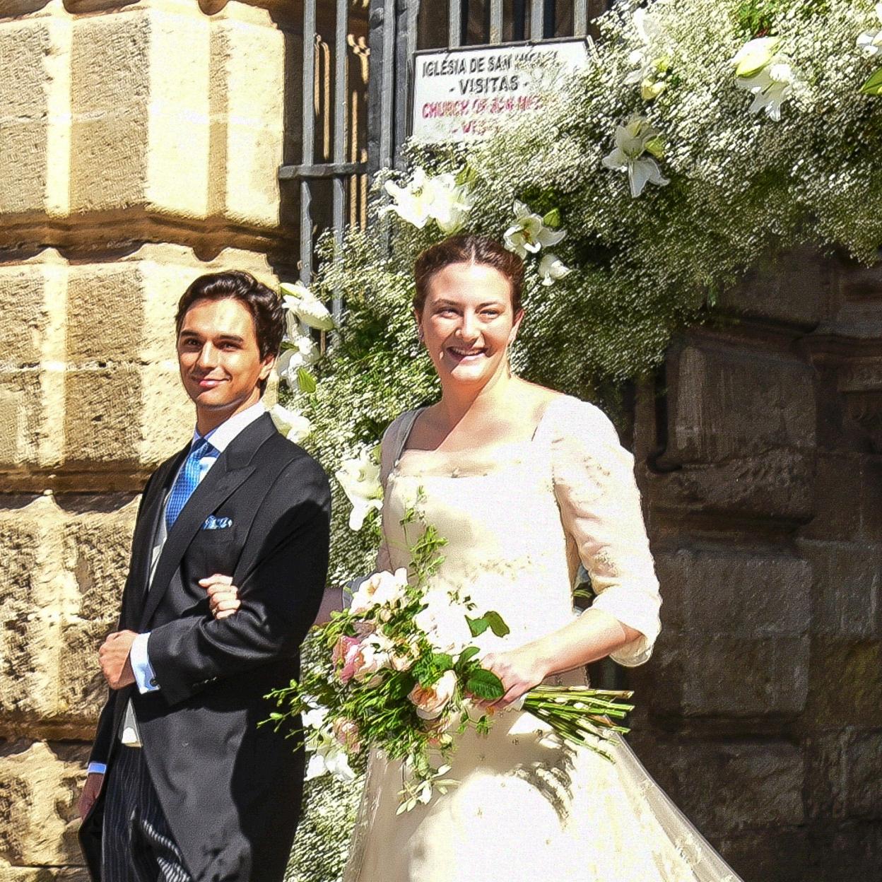Maxime Corneille y Victoria de Hohenlohe el día de su boda. 