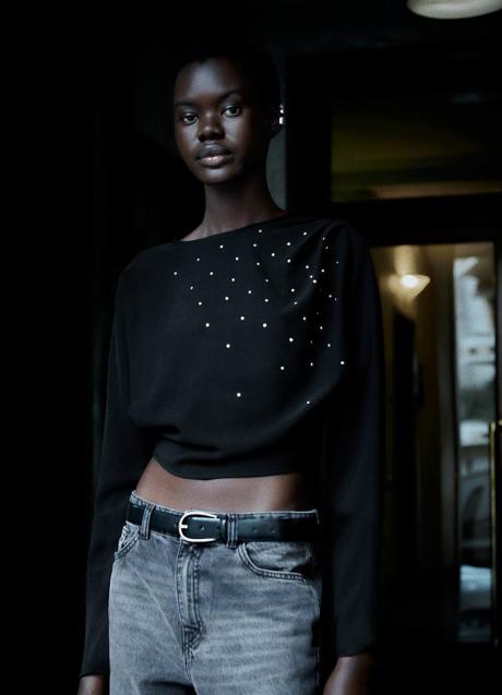 Imagen - Top cropped con brillos