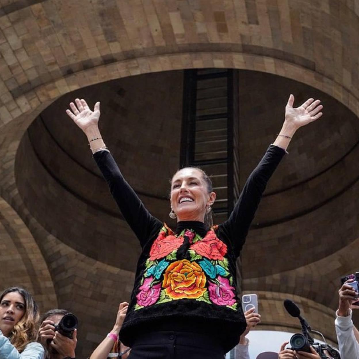 La candidata de la izquierda Claudia Sheinbaum.