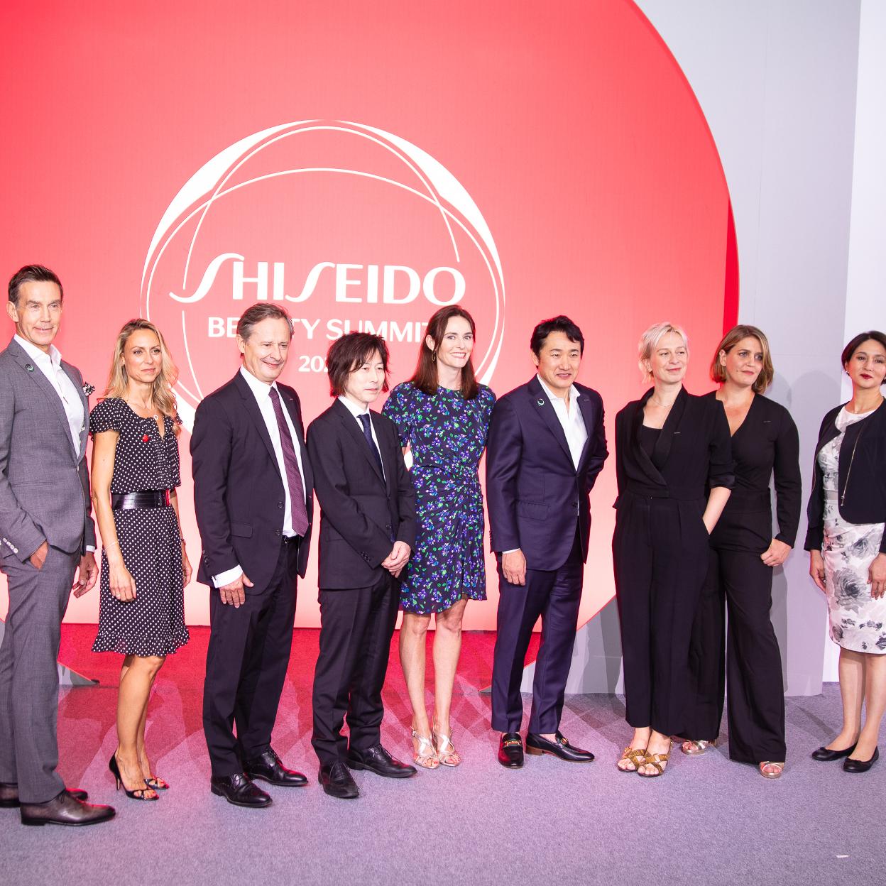 Christophe Hadjur, Vice President EIC & Sustainability EMEA, PhD; Nathalie Broussard, Scientific Communication Director / PhD in Pharmacy; Frank Marilly, President and CEO of Shiseido's EMEA Region and Global Fragrance Division; Dr. Tomonobu Ezure, Shiseido Group's top research scientists; Linsay Azpitarte, Brand VP and founder of Ulé; Yoshiaki Okabe, Chief Brand Innovation Officer and Senior Executive Officer of the Shiseido Group; Marie Drago is a Doctor in Pharmacy, Founder and Chief Creative Officer of Gallinée Microbiome Skincare; Lily Mijouin, Shiseido Group's Microbiome Research Platform; Chieko Okamura, Group Manager of the Human Data Group at Shiseido