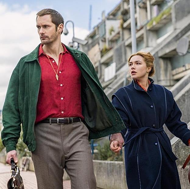 Alexander Skarsgard y Florence Pugh, protagonistas de La chica del tambor.