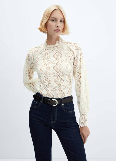 Imagen - Camisa de encaje blanca