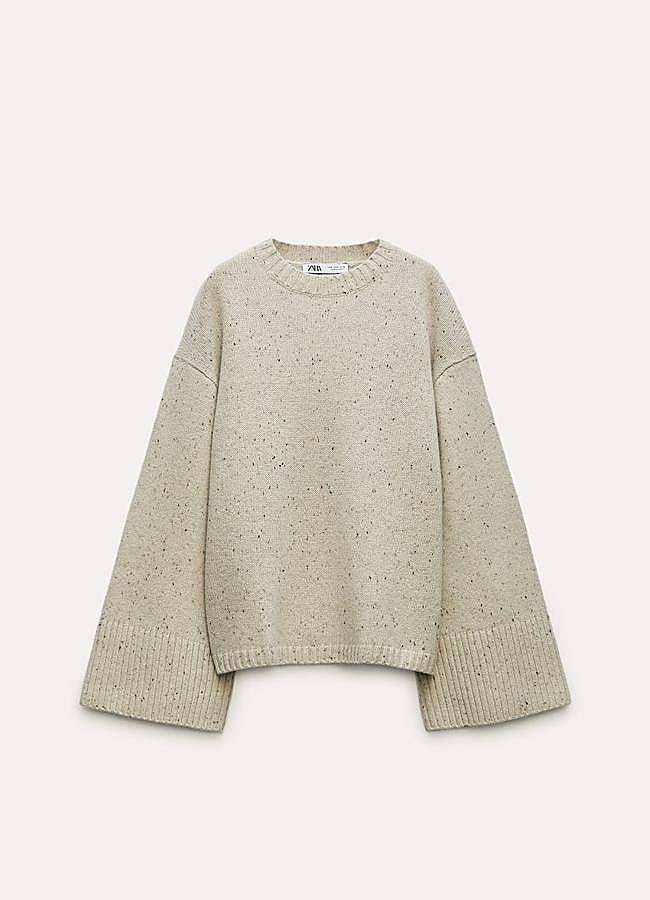 Imagen - Jersey de punto con manga acampanada de Zara. Foto: Zara.