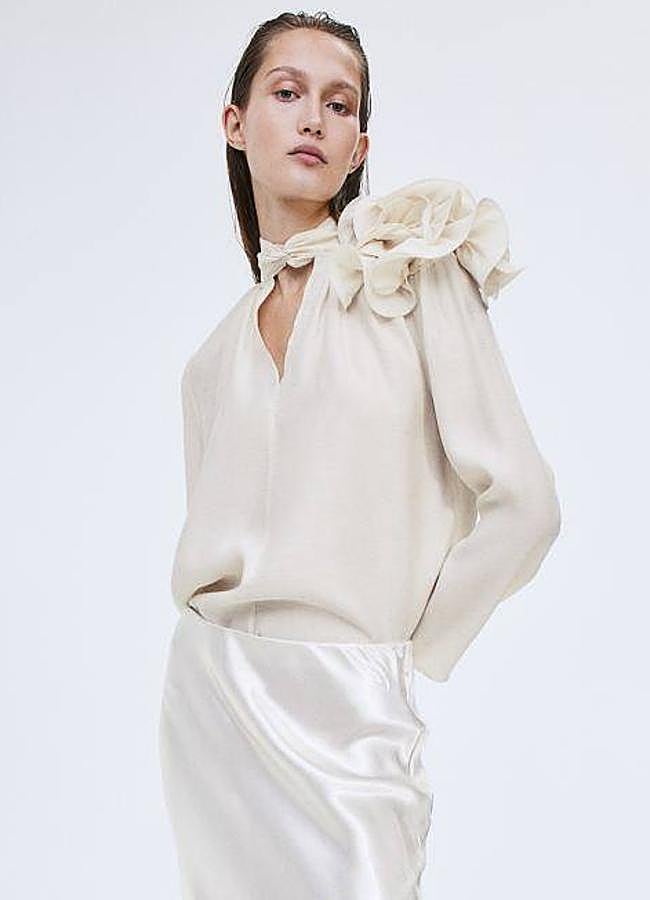 Imagen - Blusa con relieve de flor