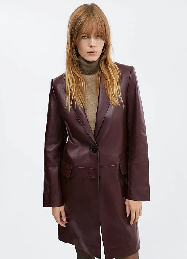 Imagen - Abrigo de piel con solapas de Mango