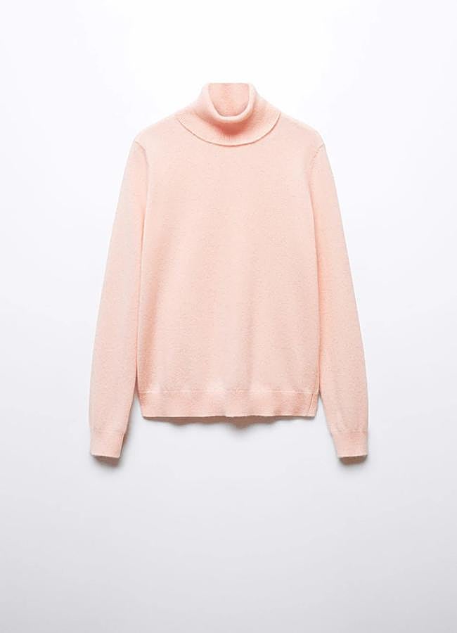 Imagen - Jersey rosa de cuello cisne de Mango, 99,99 euros.