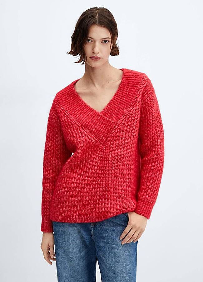 Imagen - Jersey rojo con escote de pico
