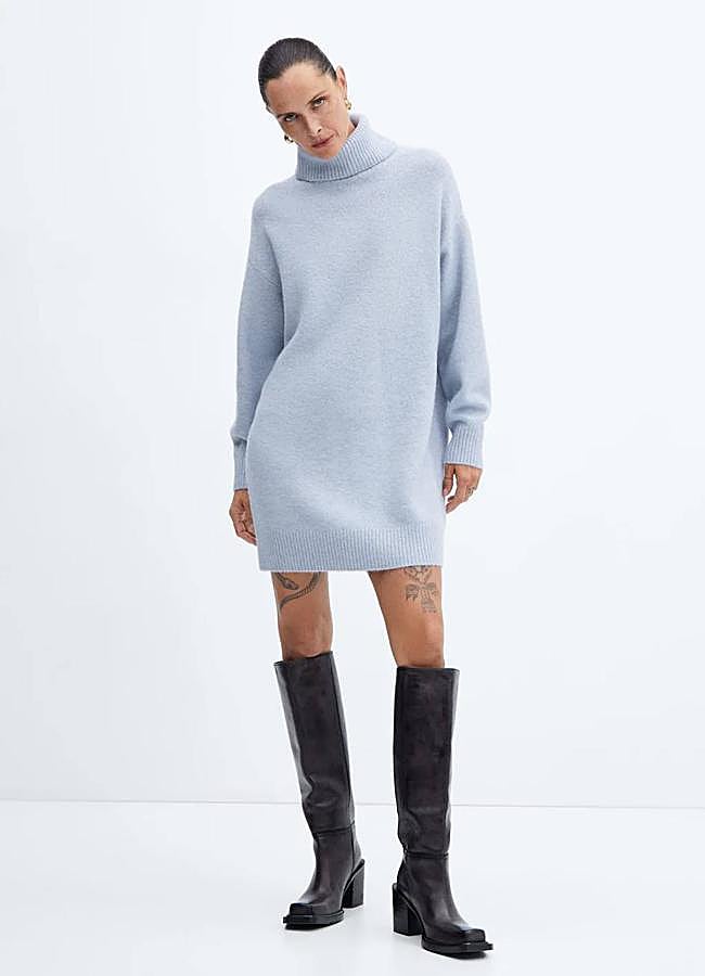 Imagen - Vestido de punto color azul pastel