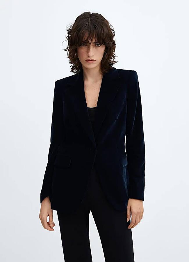 Imagen - Blazer de terciopelo azul marino