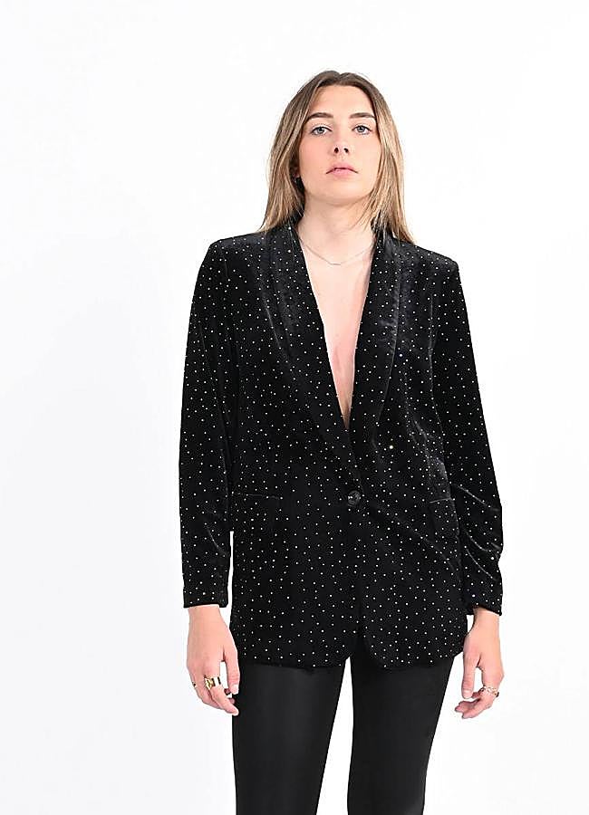 Imagen - Blazer de terciopelo con detalles brillantes