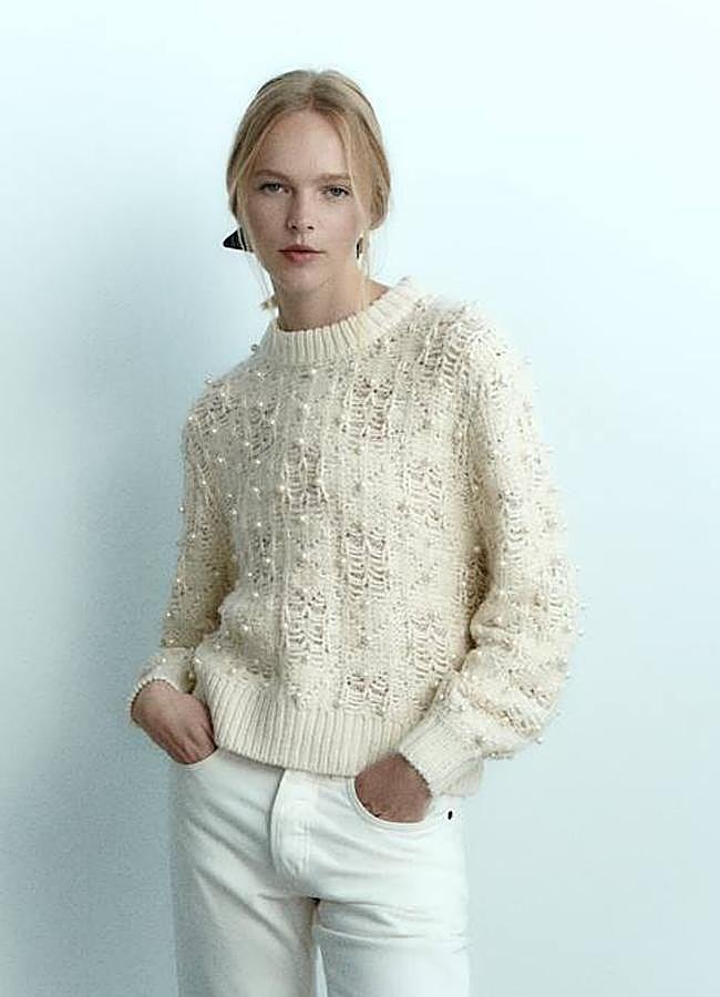 Imagen - Jersey con detalles de perlas
