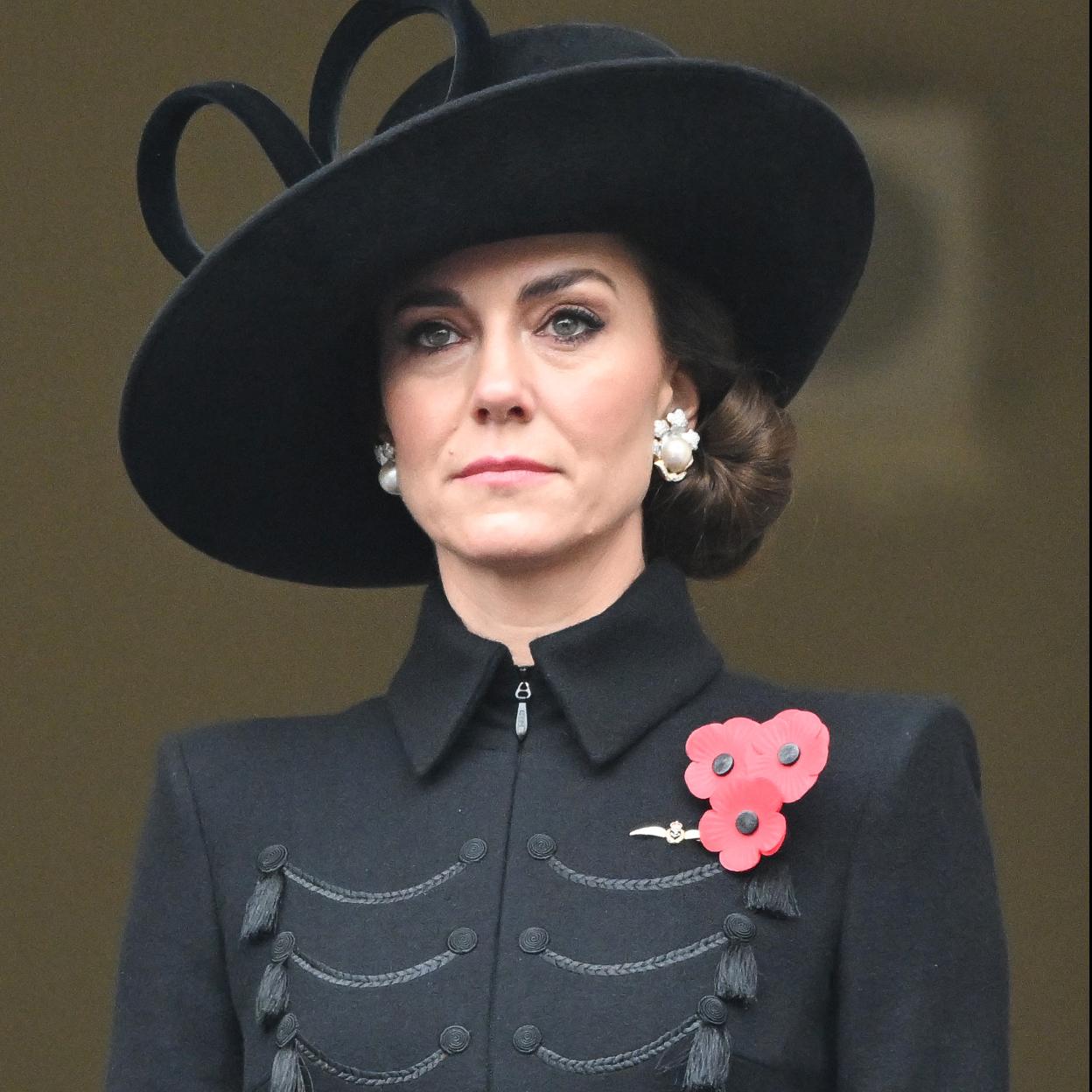 Kate Middleton durante el acto del Domingo del Recuerdo.