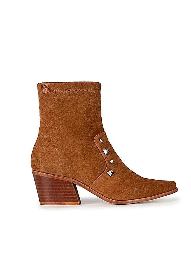 Imagen - Botines con serraje y tachuelas Olivia de Popa. Foto: Popa.