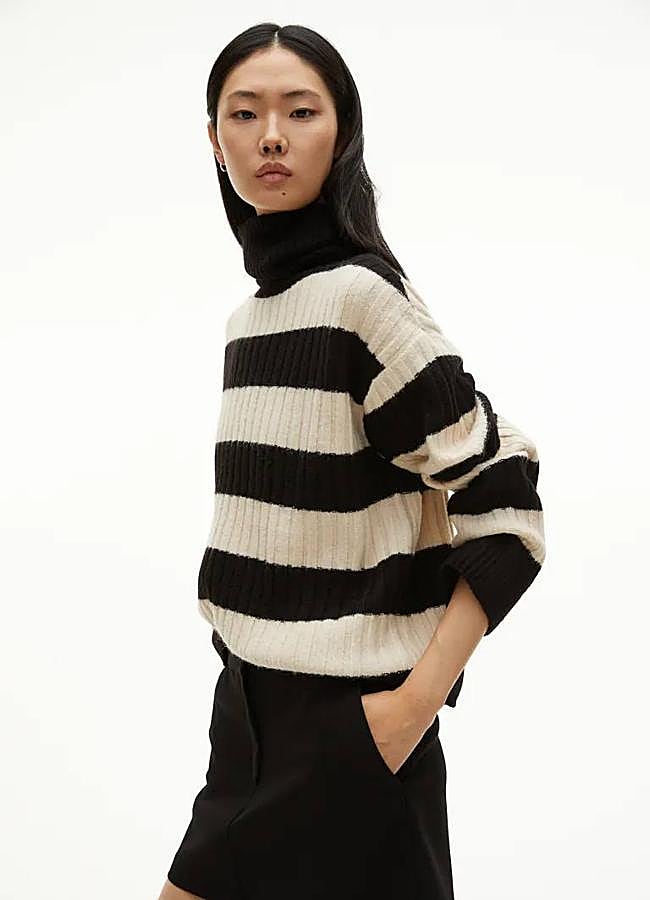 Imagen - Jersey de cuello alto con estampado de rayas