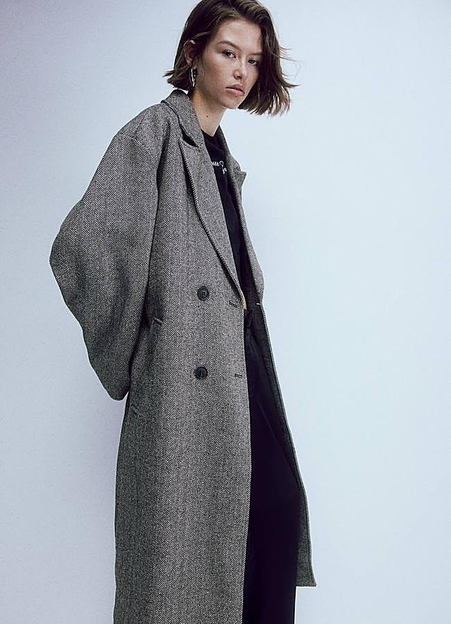 Imagen - Abrigo de espiga con cinturón