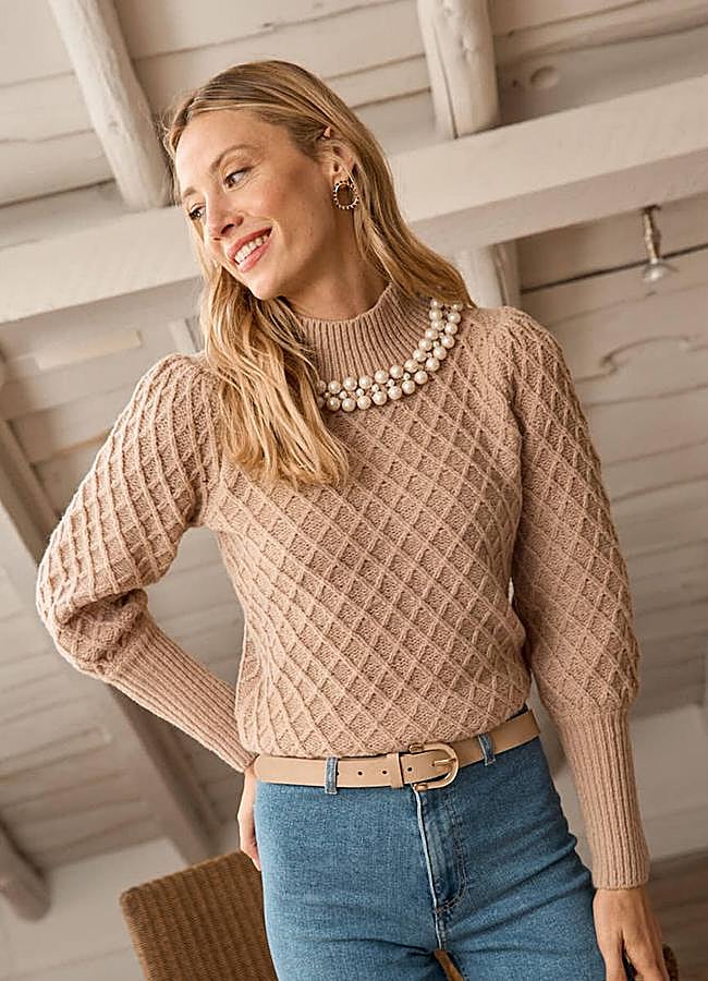 Imagen - Jersey con detalles de perlas