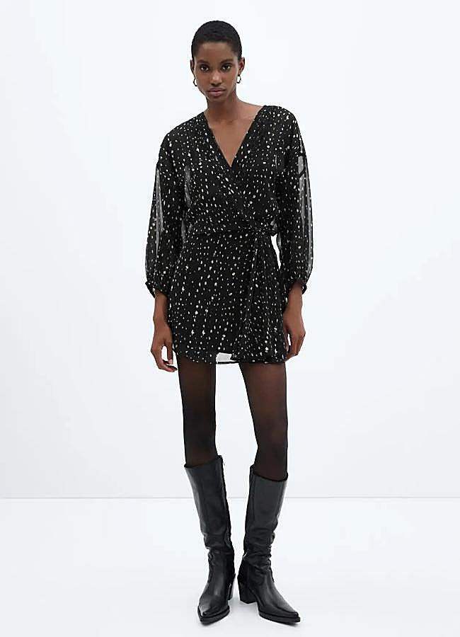 Imagen - Vestido mini cruzado de Mango. Foto: Mango.