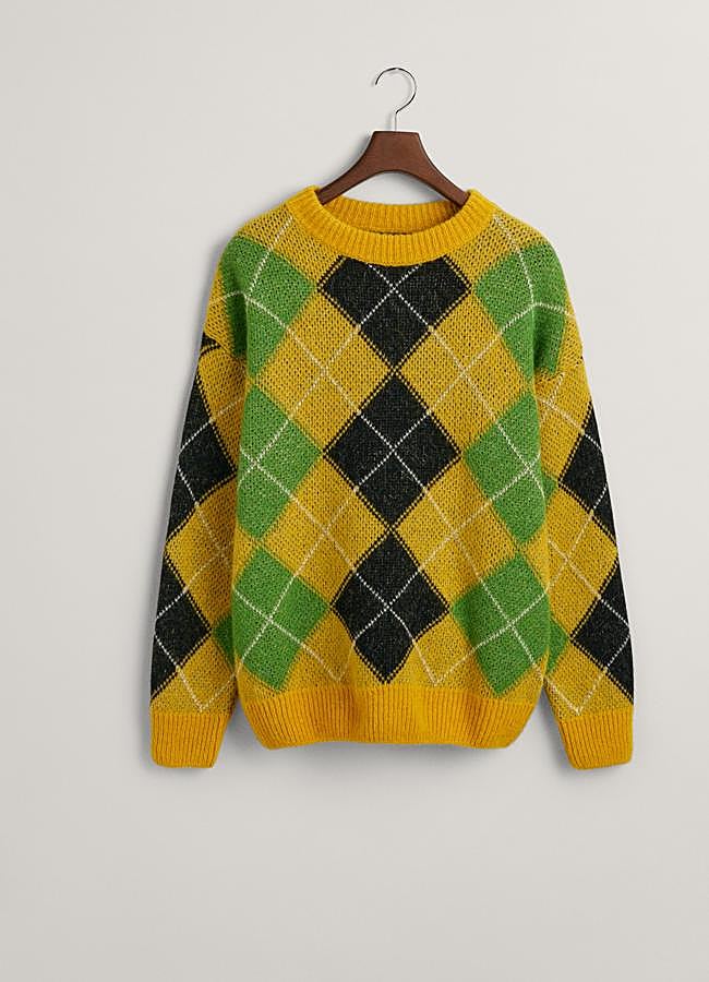 Imagen - Jersey de cuello redondo Argyle Furry de Gant, 150 euros.