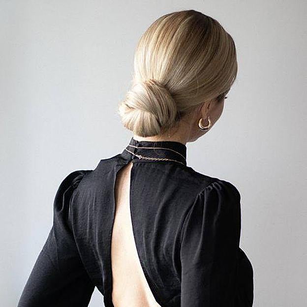 Peinados para Navidad fáciles estilo moño clásico