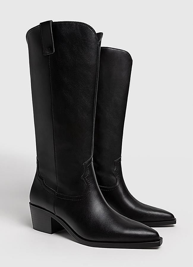 Imagen - Botas cowboy de caña alta de Stradivarius.