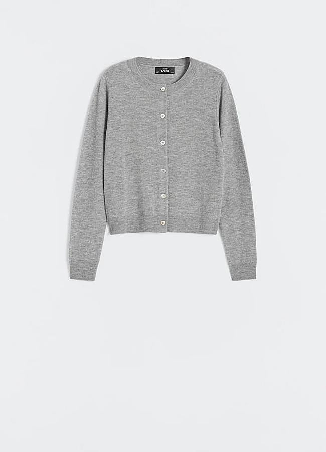 Imagen - Cárdigan de lana en color gris de Mango. Foto: Mango.