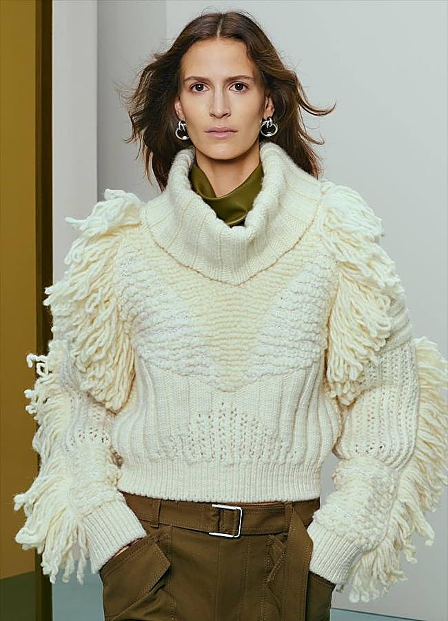 Imagen - Jersey con flecos de punto texturizado