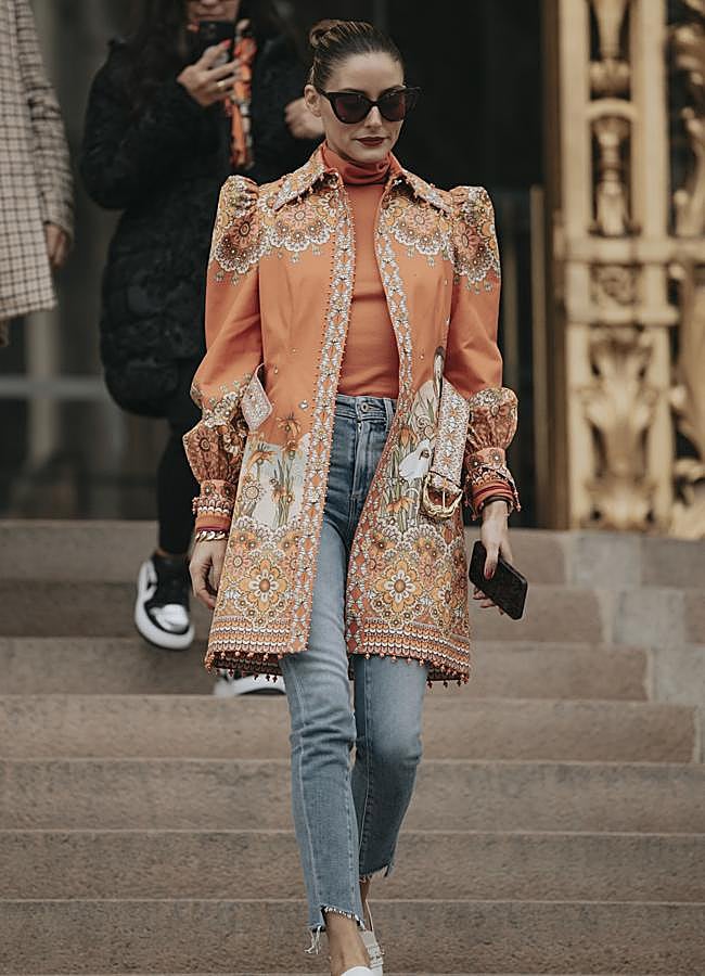 Imagen - La it girl Olivia Palermo con vaqueros pitillo. Foto: Launchmetrics spotlight