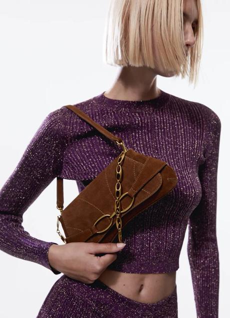 Imagen - Bolso de piel marrón de Mango (39,99 euros)