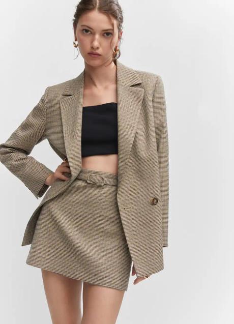 Imagen - Mini falda con estampado de cuadros de Mango (29,99 euros)