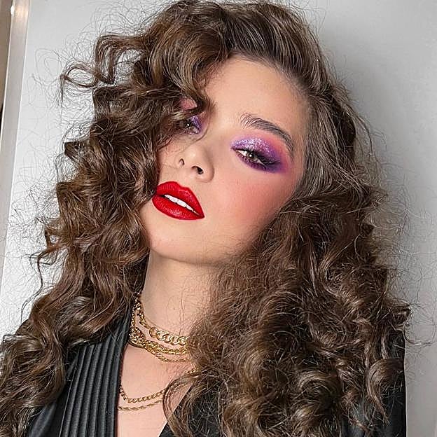 Maquillaje glitter ochentero