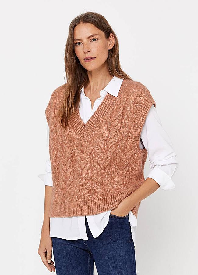 Imagen - Chaleco en tejido de punto jaspeado