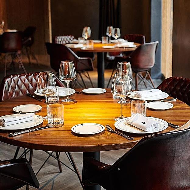 Vista del comedor de del restaurante Piantao, situado en la céntrica calle Sagasta. 