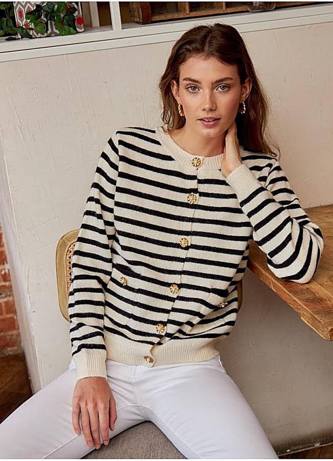 Imagen - Chaqueta de punto a rayas